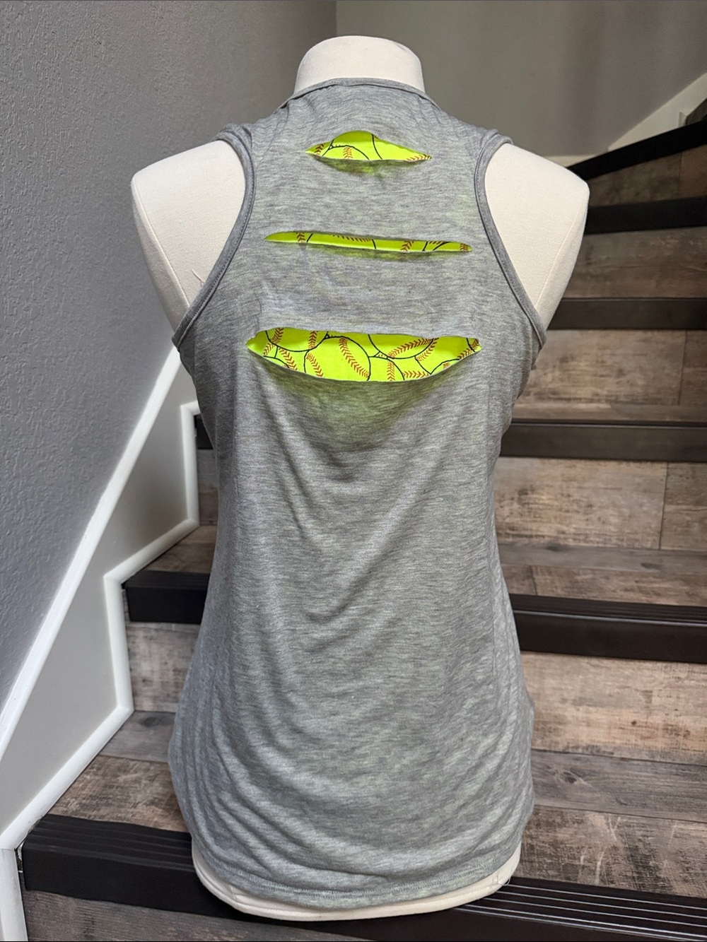 NWOT - MEDIUM
L&B Neon Yellow Softball Graphic Tank, sublimation, sport tank